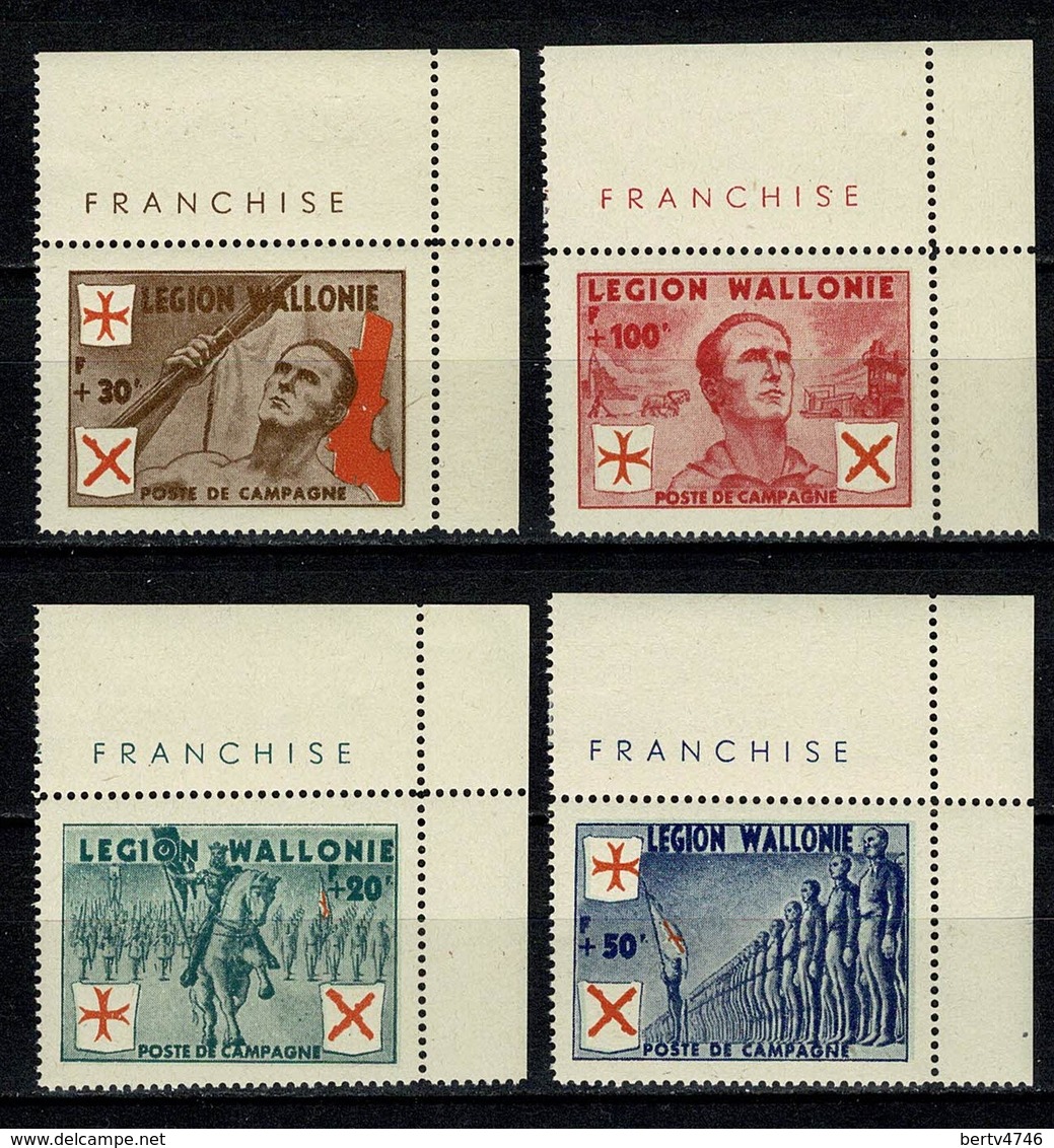 Belg. 1942 E 26/29** MNH Légion Wallonie Antibolcheviste/Waals Legioen Tegen Het Bolsjevisme (2 Scans) - Erinnofilia [E]