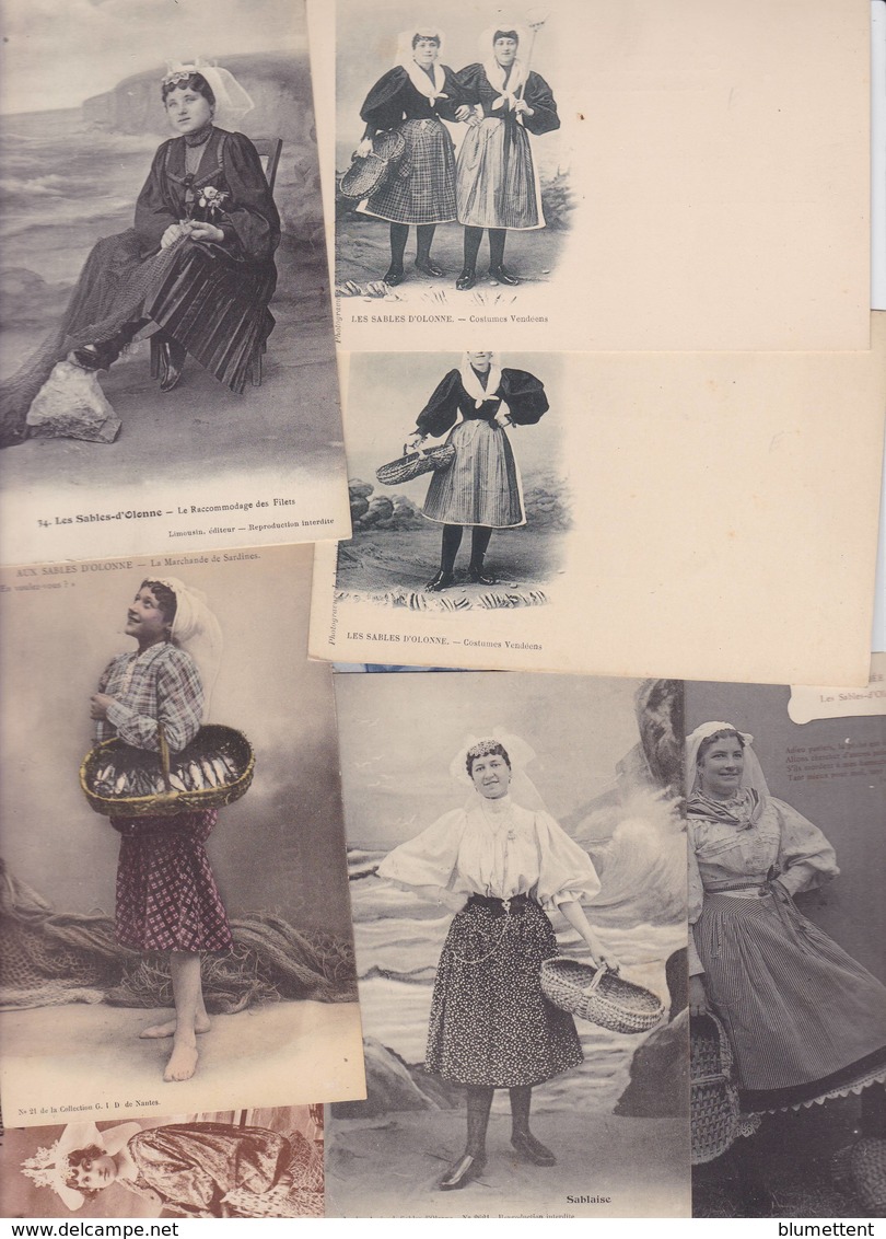 Lot 2312 De 10 CPA Vendée Types Métier Folklore Déstockage Pour Revendeurs Ou Collectionneurs - 5 - 99 Postcards