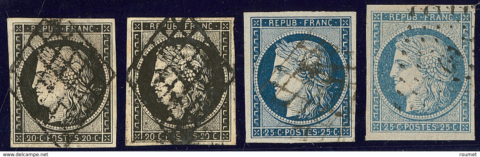 Nos 3a (2), 4a, 4f. - TB - 1849-1850 Ceres