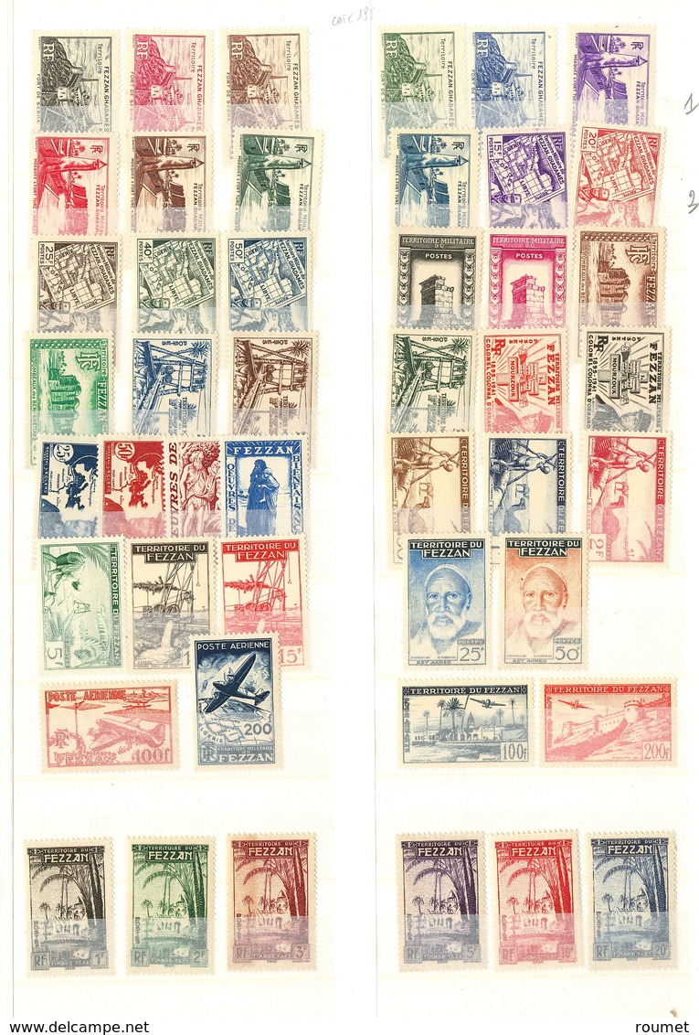 ** FEZZAN. Collection. 1946-1950 (Poste, PA, Taxe), Valeurs Moyennes Et Séries Complètes. - TB - Other & Unclassified