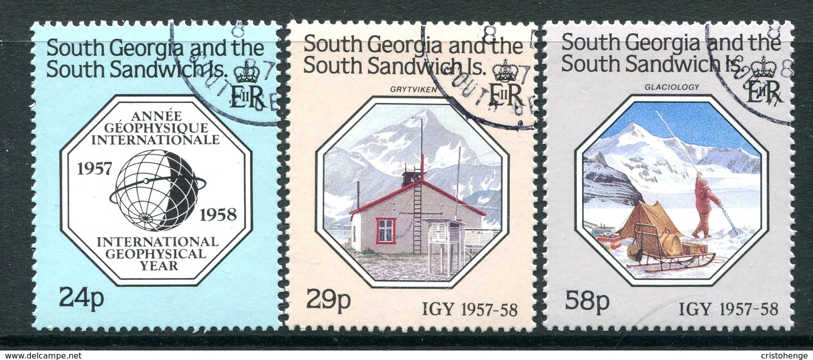 South Georgia 1987 30th Anniversary Of International Geophysical Year Set Used (SG 176-178) - South Georgia