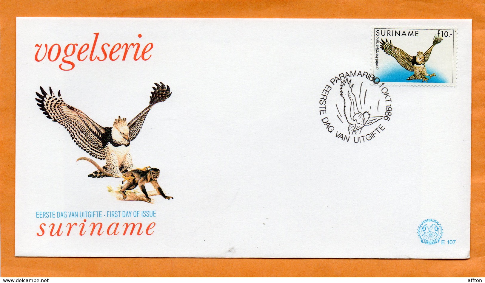 Suriname Surinam 1986 FDC - Suriname