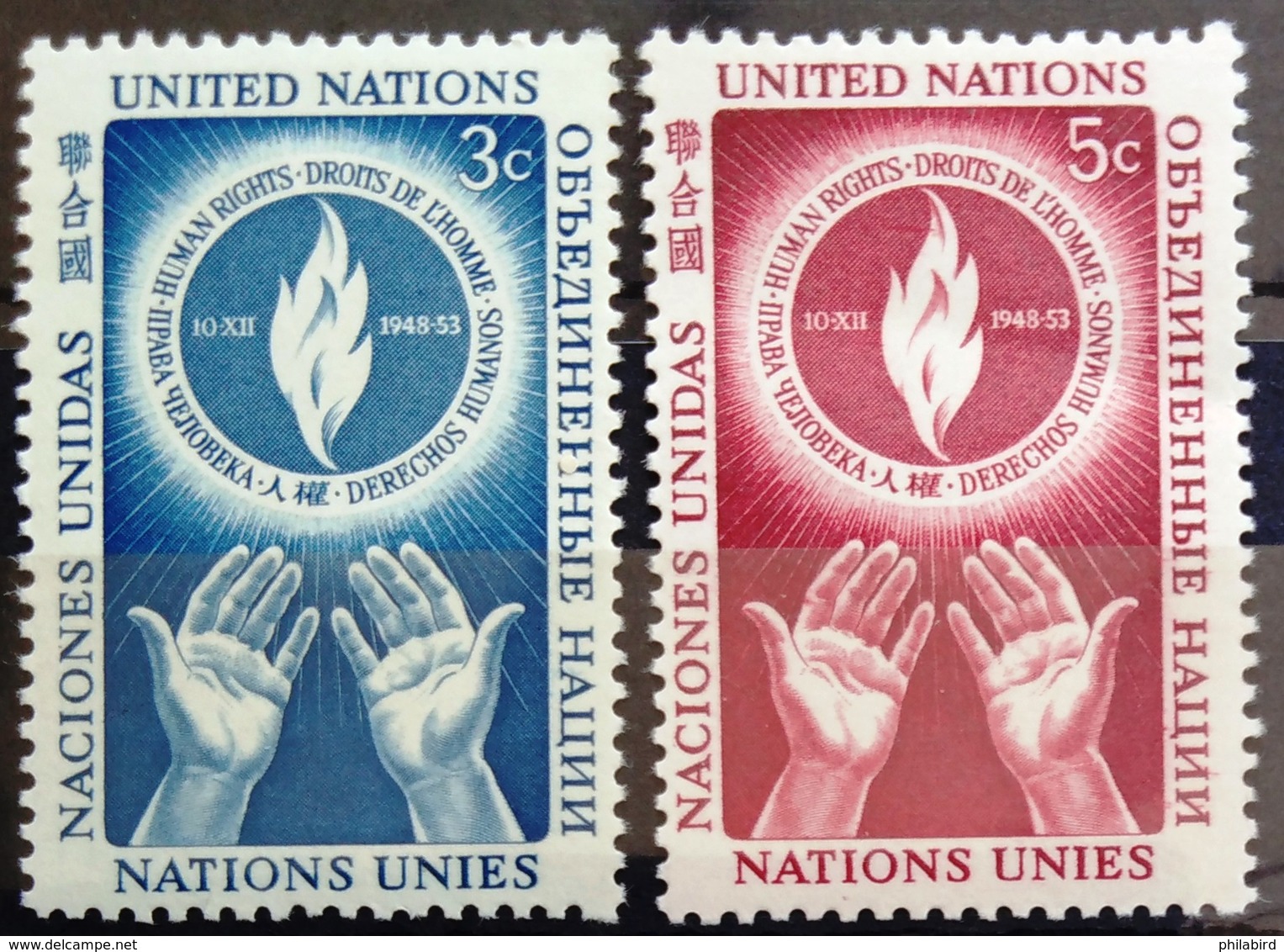 NATIONS-UNIS  NEW YORK                   N° 21/22                      NEUF* - Unused Stamps
