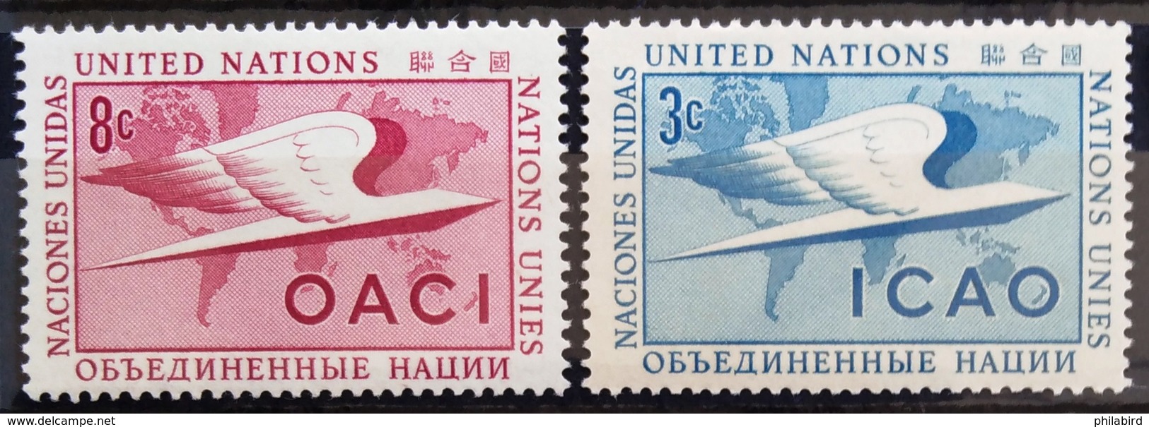 NATIONS-UNIS  NEW YORK                   N° 31/32                      NEUF* - Unused Stamps