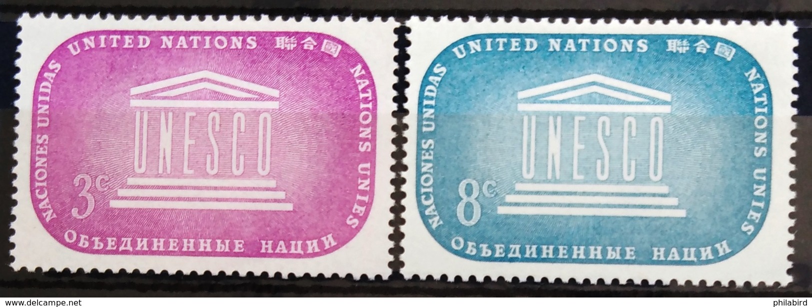 NATIONS-UNIS  NEW YORK                   N° 33/34                      NEUF* - Unused Stamps