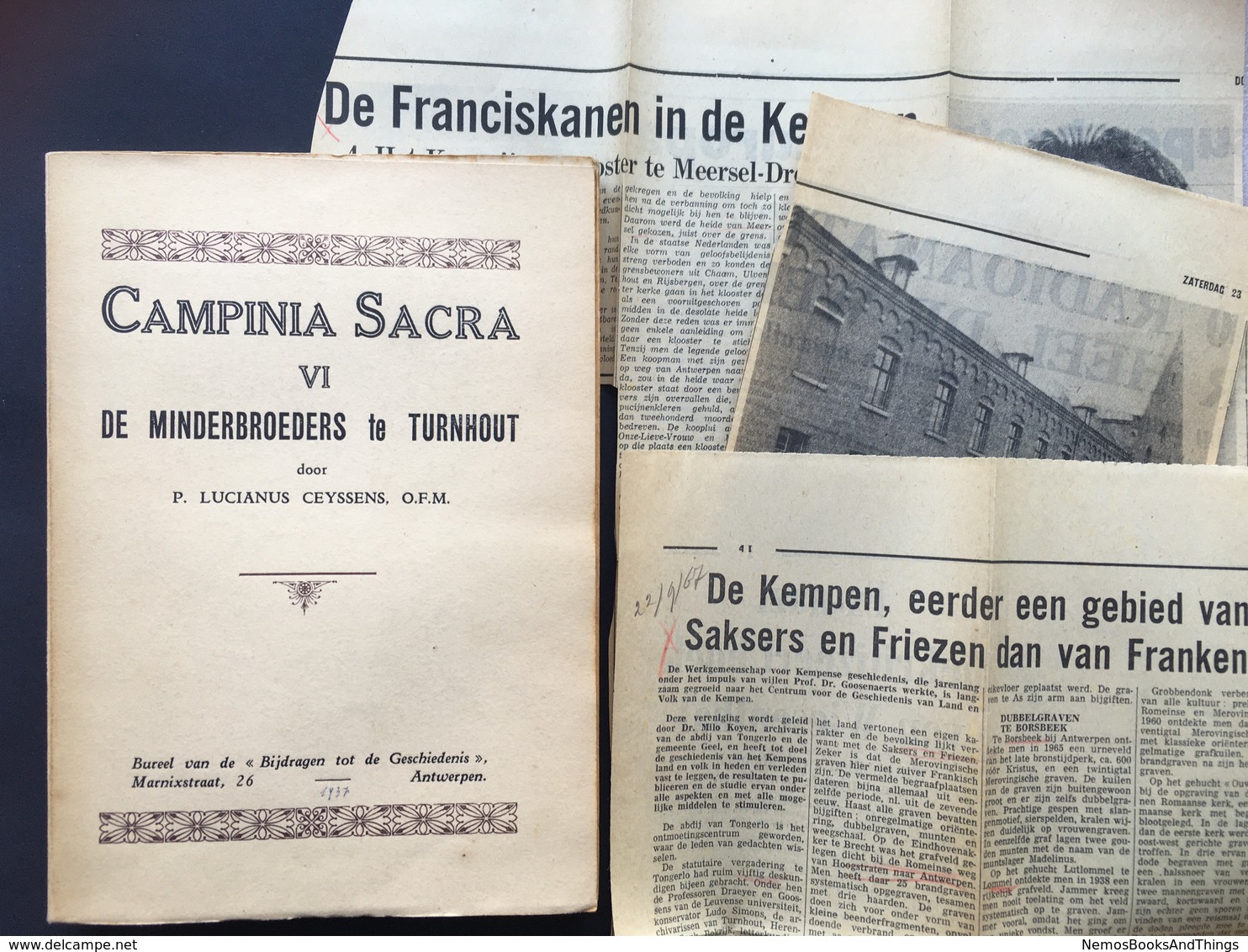 Lucianus Ceyssens - De Minderbroeders Te TURNHOUT + Krantenknipsels - Necrologium - CAMPINIA SACRA VI - 1937 - Historia