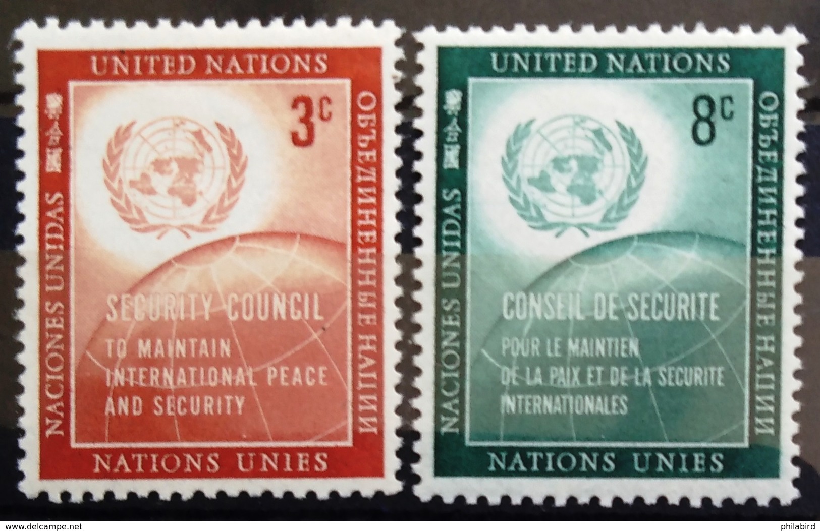 NATIONS-UNIS  NEW YORK                   N° 52/53                      NEUF* - Unused Stamps