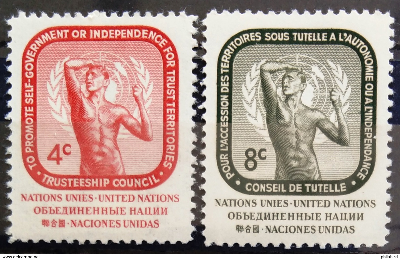 NATIONS-UNIS  NEW YORK                   N° 70/71                      NEUF** - Unused Stamps