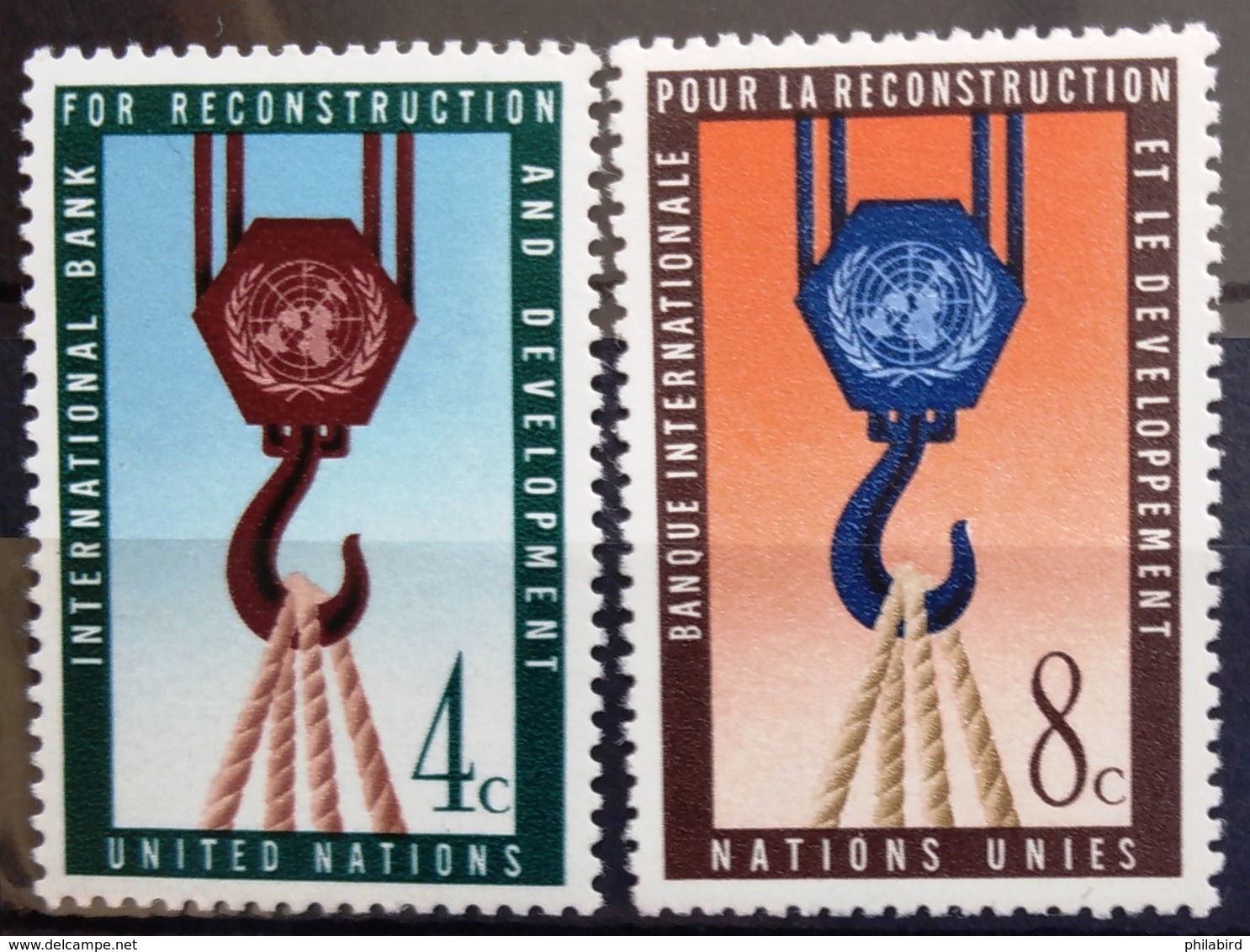 NATIONS-UNIS  NEW YORK                   N° 82/83                      NEUF** - Unused Stamps