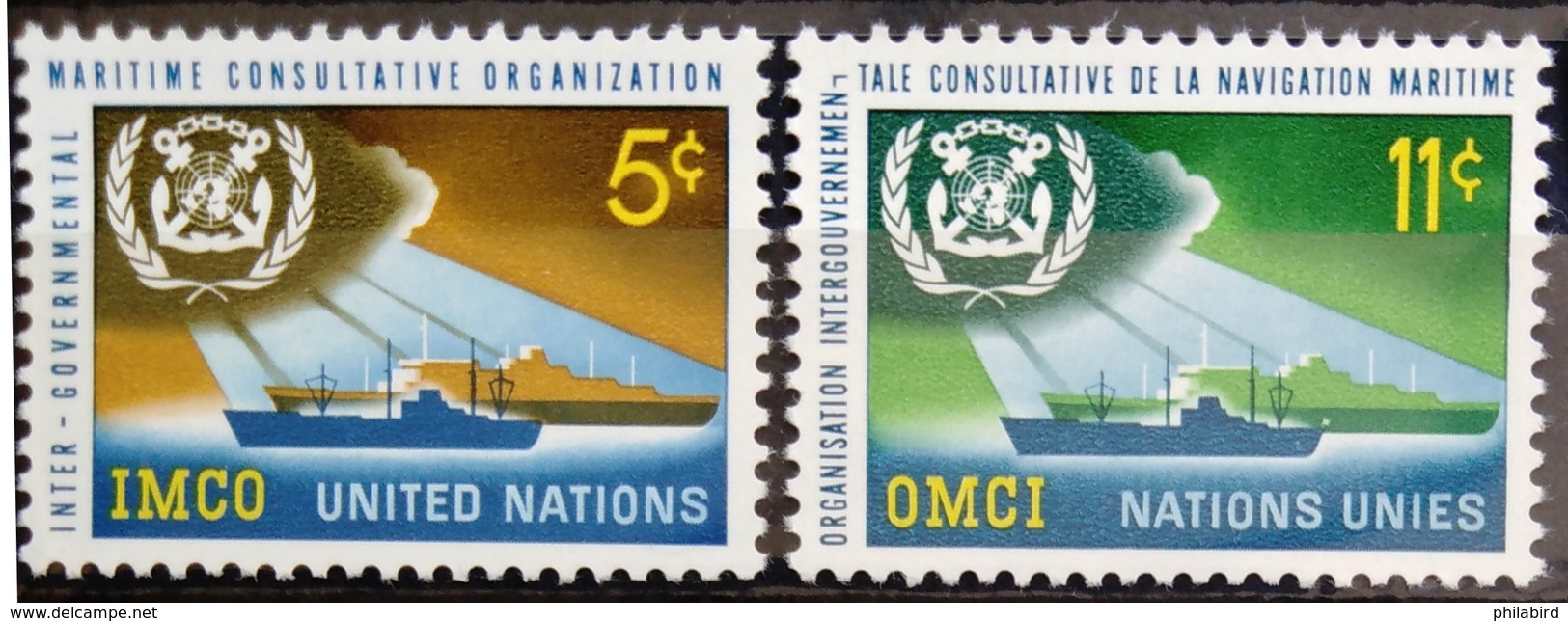 NATIONS-UNIS  NEW YORK                   N° 119/120                      NEUF** - Unused Stamps