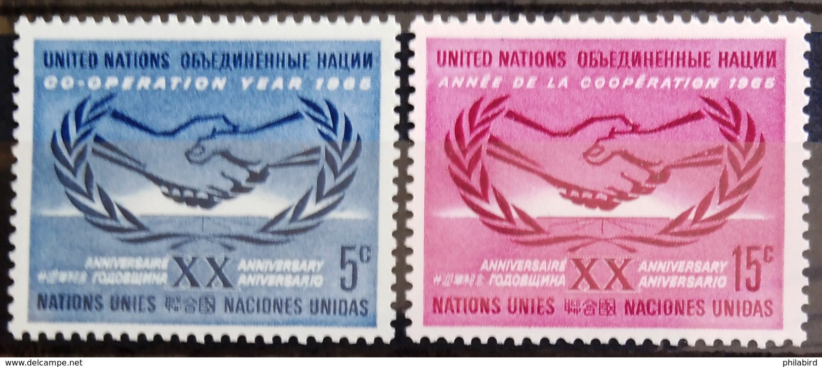 NATIONS-UNIS  NEW YORK                   N° 139/140                      NEUF** - Nuevos