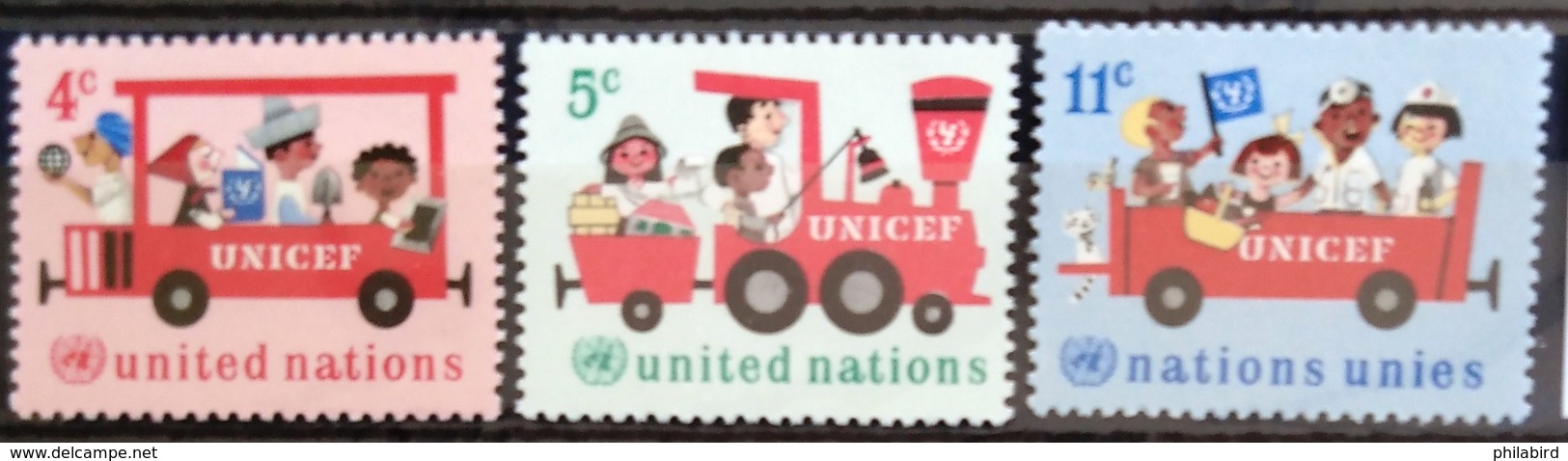 NATIONS-UNIS  NEW YORK                   N° 156/158                      NEUF** - Unused Stamps