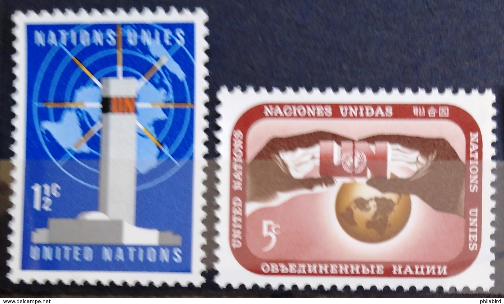 NATIONS-UNIS  NEW YORK                   N° 159/160                      NEUF** - Unused Stamps