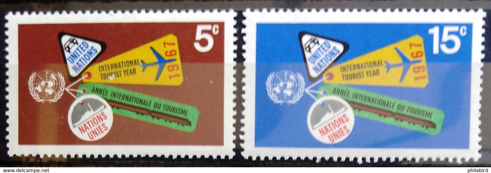 NATIONS-UNIS  NEW YORK                   N° 170/171                      NEUF** - Unused Stamps