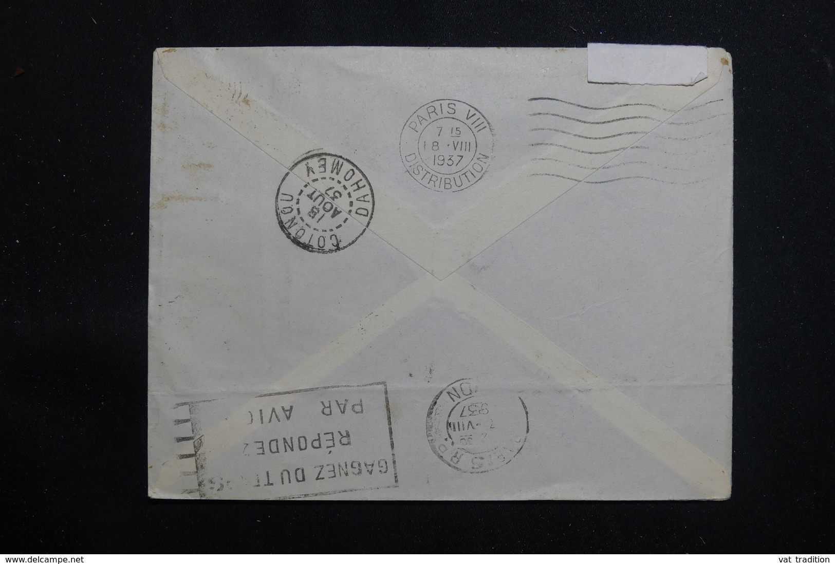 TOGO - Affranchissement Plaisant Sur Enveloppe De Lome Pour Paris En 1937 Par Avion - L 60711 - Lettres & Documents