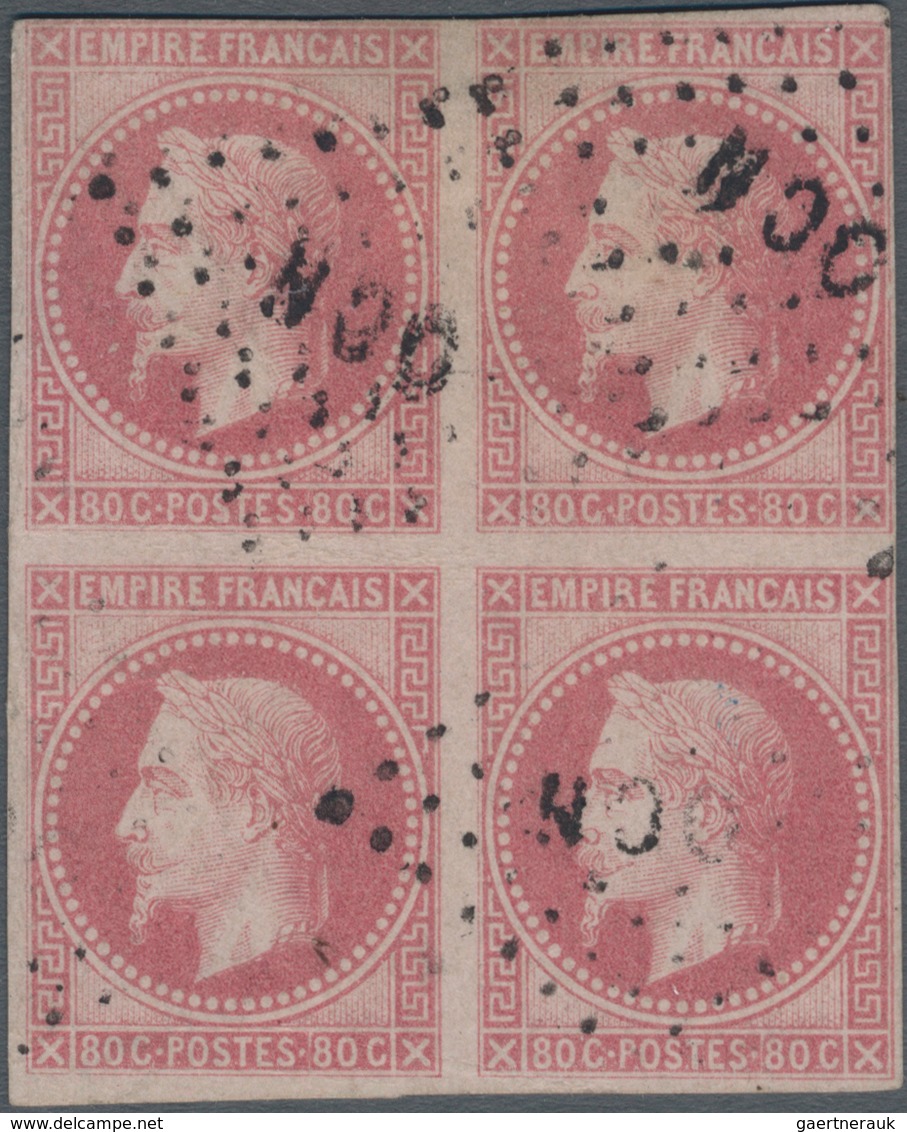 Tahiti: 1871 (from): Small Numeral Handstamp "OCN" Used As Obliterator In Papete, Tahiti On French C - Tahiti