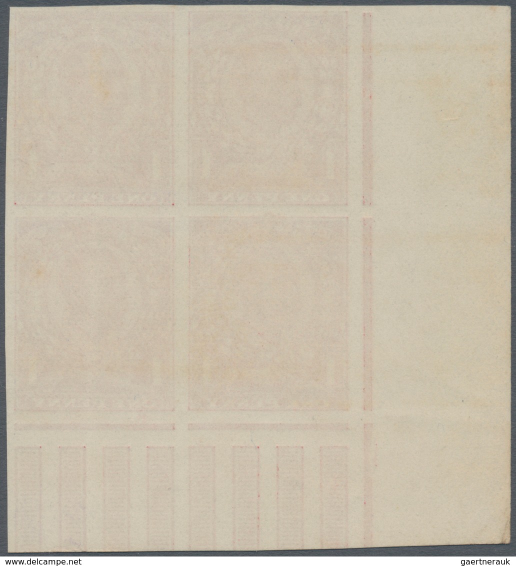 Großbritannien: 1911, Downey Head, 1d. Carmine, Paper Trial On Unwatermarked Ungummed Austrian Ename - Ungebraucht