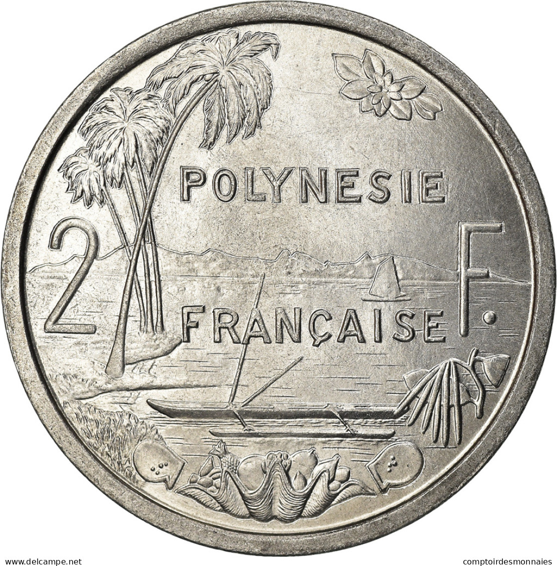 Monnaie, French Polynesia, 2 Francs, 1965, Paris, SPL, Aluminium, KM:3 - Polynésie Française