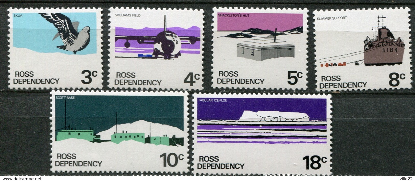 Ross Dependency Antarctica Mi# 9-14 Postfrisch/MNH - Transport + More - Neufs