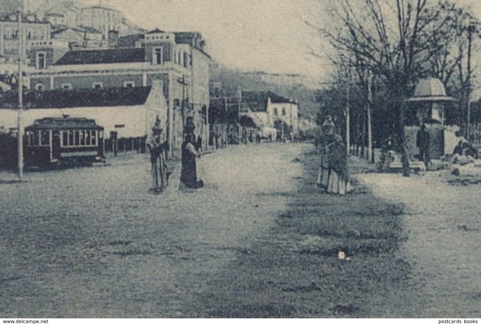 Postal Ilustrado COIMBRA Av. Emidio Navarro - Electrico / Aguadeiras / Urinol. Old Postcard Portugal - Coimbra