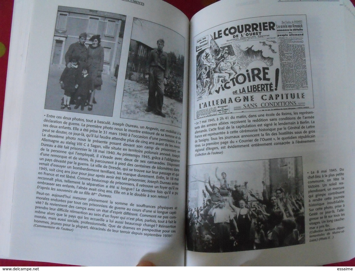 le temps des restrictions. La vie des Angevins sous l'occupation. Raymond Marchand. Cheminements 2000.