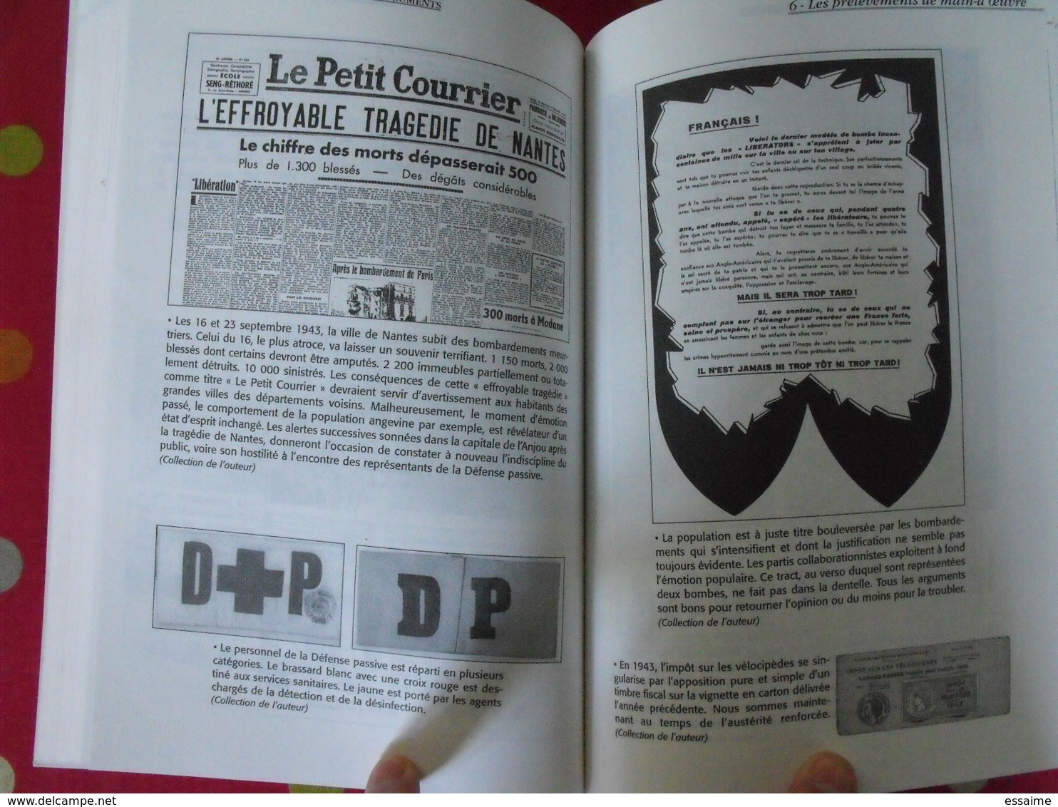 le temps des restrictions. La vie des Angevins sous l'occupation. Raymond Marchand. Cheminements 2000.