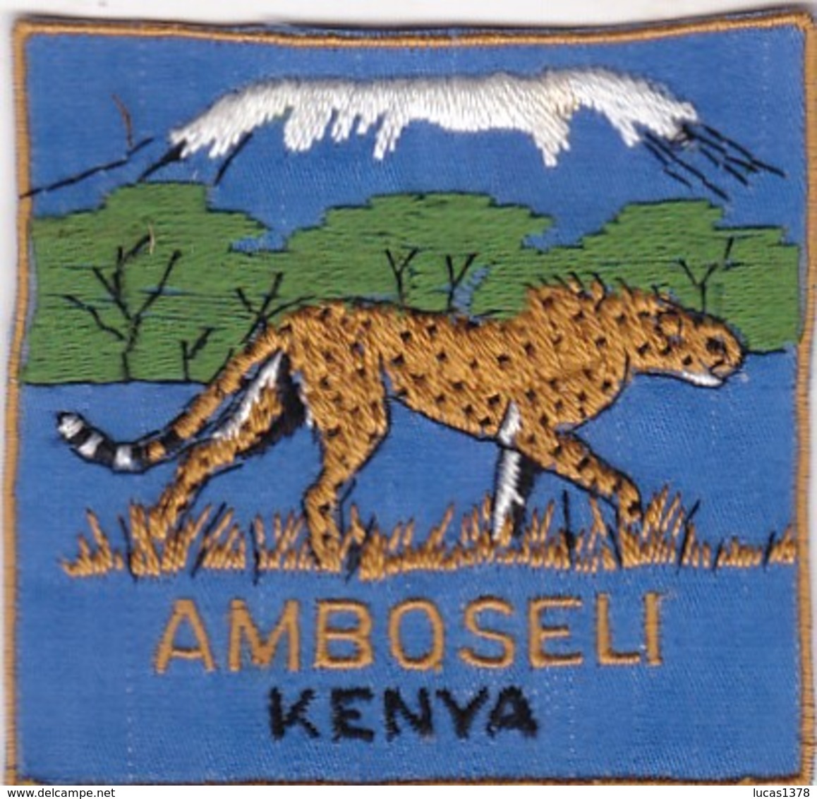 CHASSE / RESERVE / GUEPARD  / TRES BEL ECUSSON KENYA / AMBOSELI - Ecussons Tissu