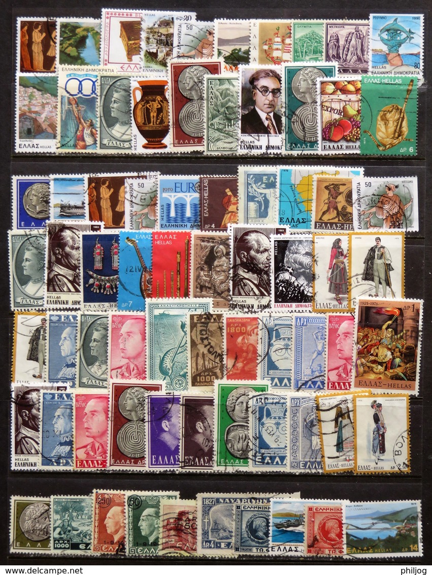 Grece - Greece - Griechenland - Lot De 650 Timbres Oblitérés - 650 Used Stamps - 650 Gestempelten Marken - Collections