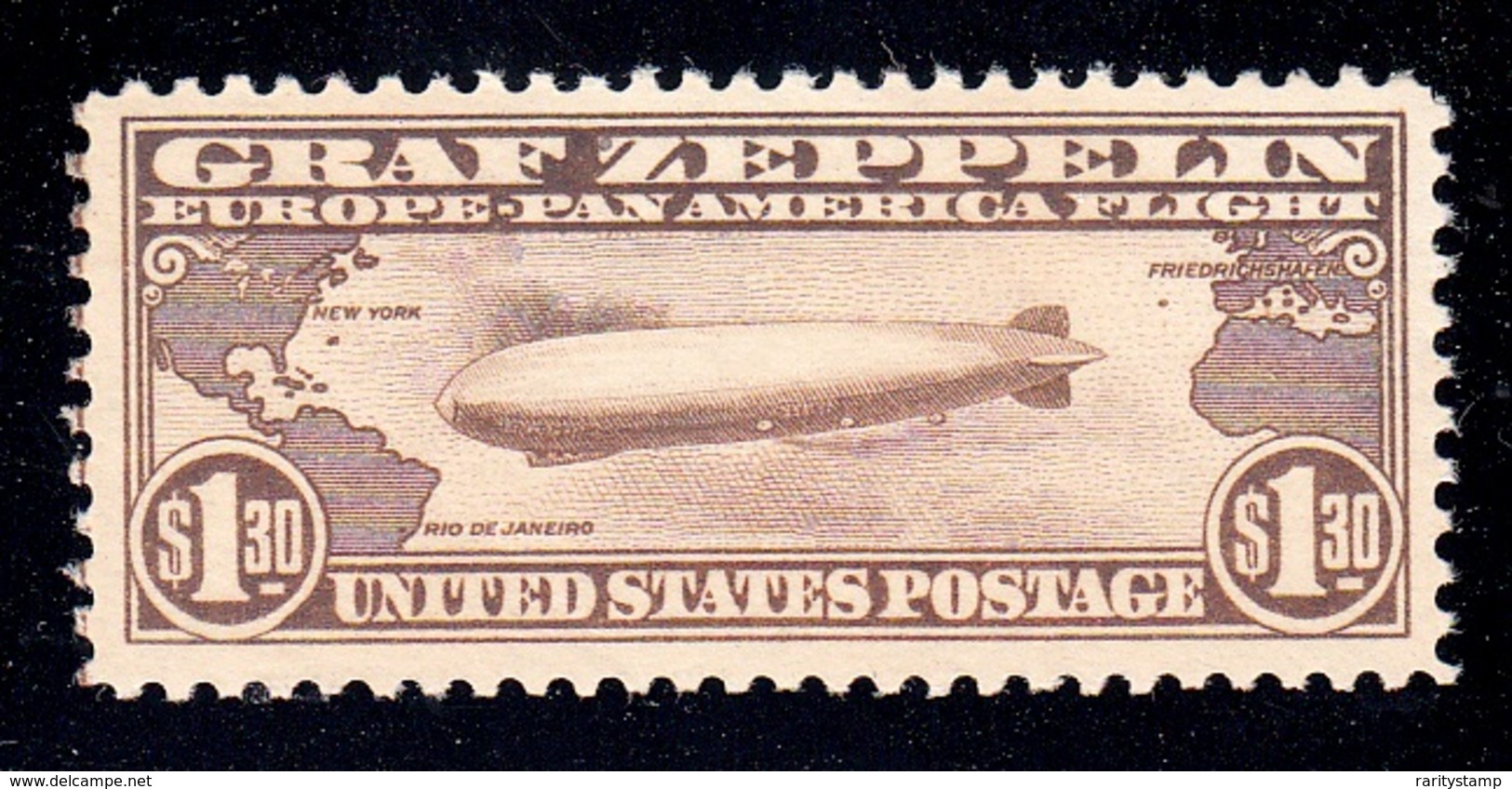 STATI UNITI 1930 POSTA AEREA UNIFICATO N. A14 SCOTT# C14 GRADE SUPERB  MLH OG H EXHIBITION QUALITY - 1b. 1918-1940 Nuovi