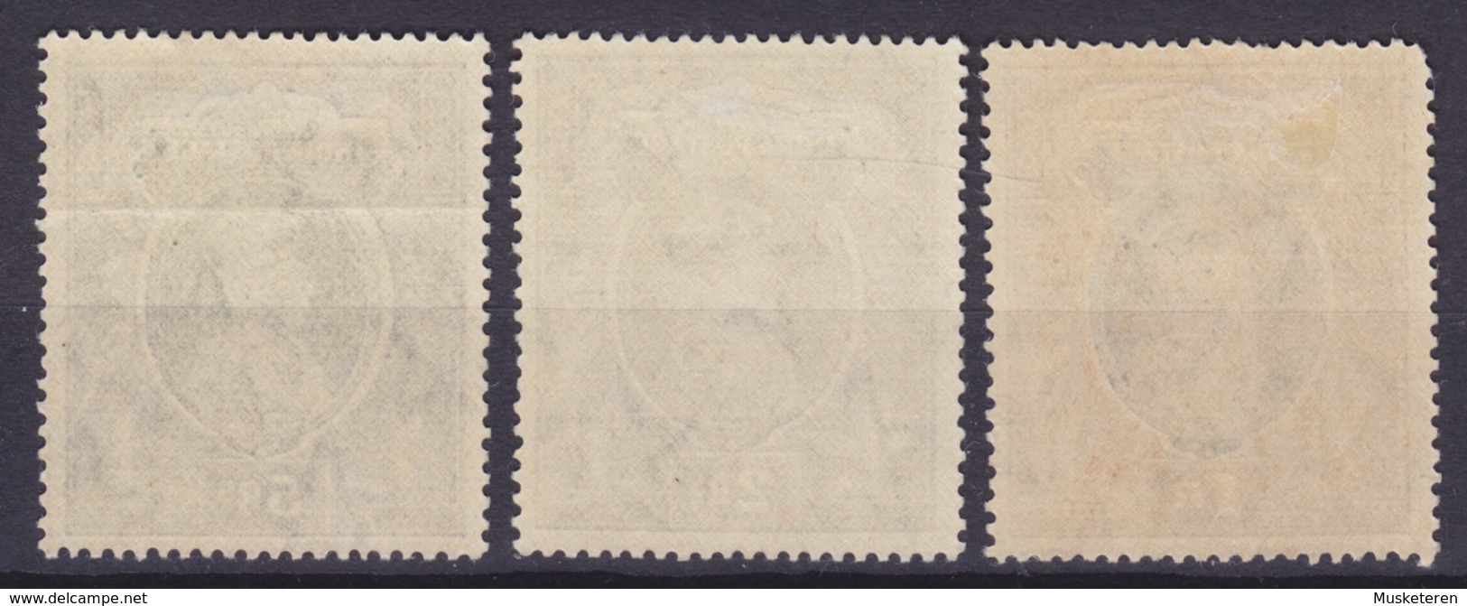 British India 1937 Mi. 158-60 1R - 5R George VI., MH* (2 Scans) - 1936-47 Roi Georges VI