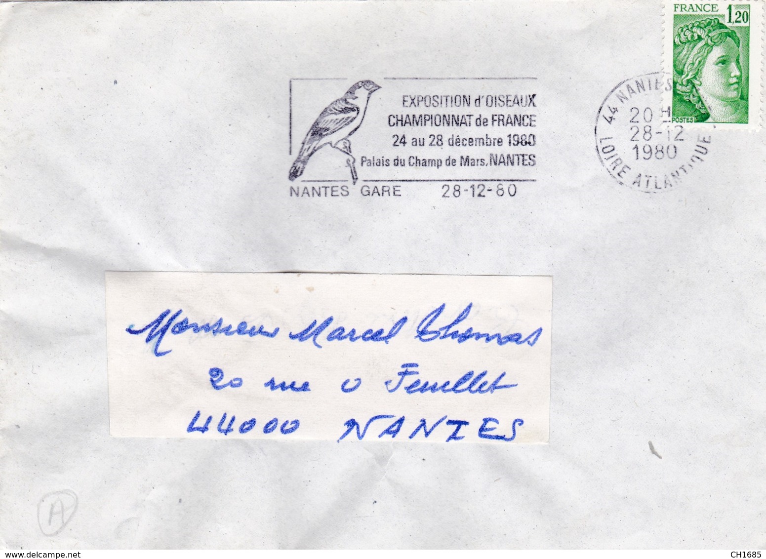 Flamme De L'Exposition D'oiseaux Championnat De France 1980 - Mechanical Postmarks (Advertisement)