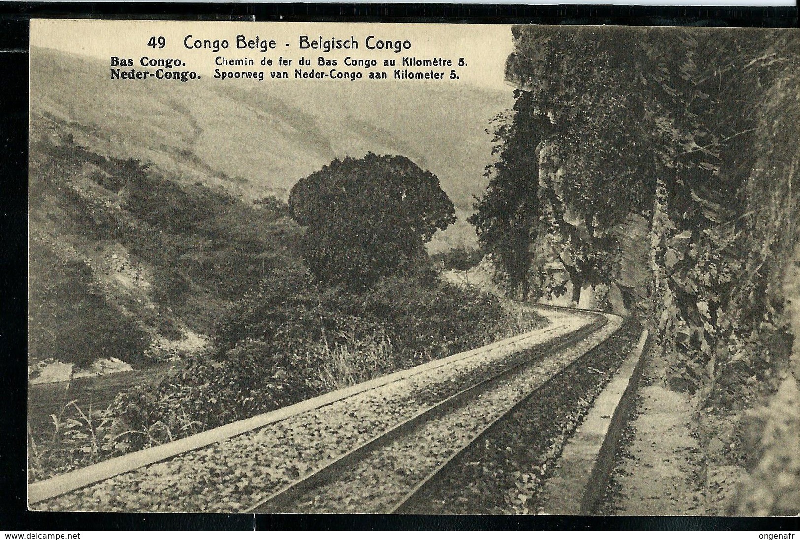 Carte Neuve N° 53. Vue: 49. Bas-Congo - Chemins De Fer Du Bas-Congo Au Km 5; - Entiers Postaux