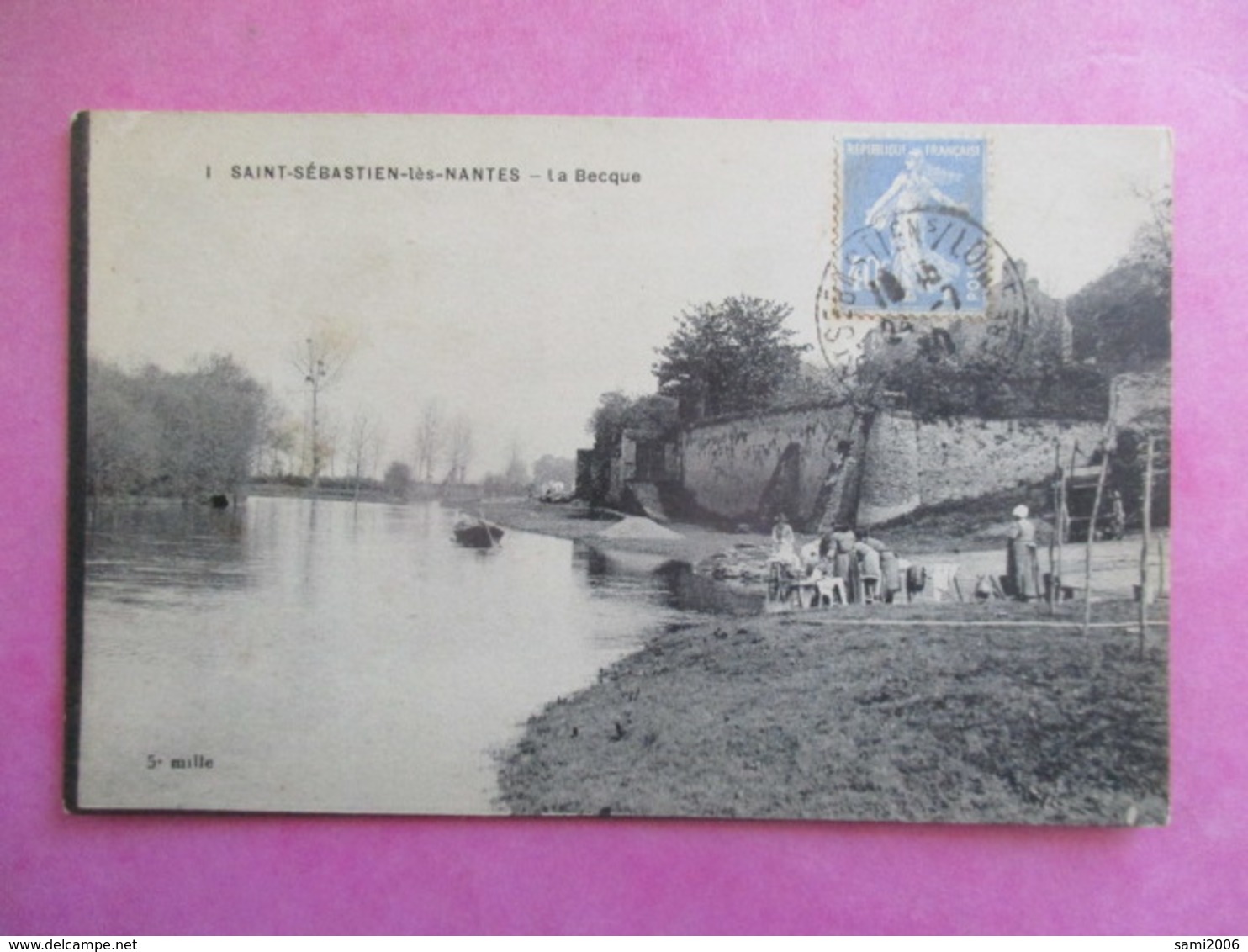 CPA 44 SAINT SÉBASTIEN LES NANTES LA BECQUE LAVANDIÈRES - Saint-Sébastien-sur-Loire