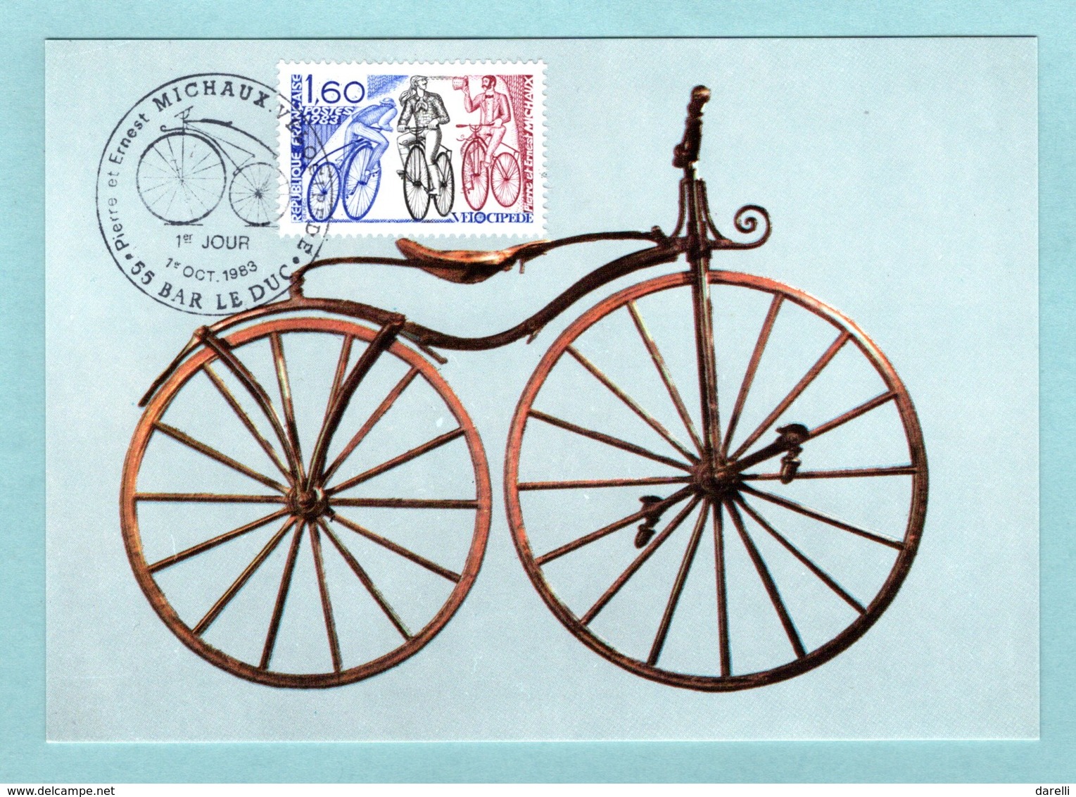 Carte Maximum 1983 - Vélocipède - Ancêtre De La Bicyclette - YT 2290 - 55 Bar Le Duc - 1980-1989