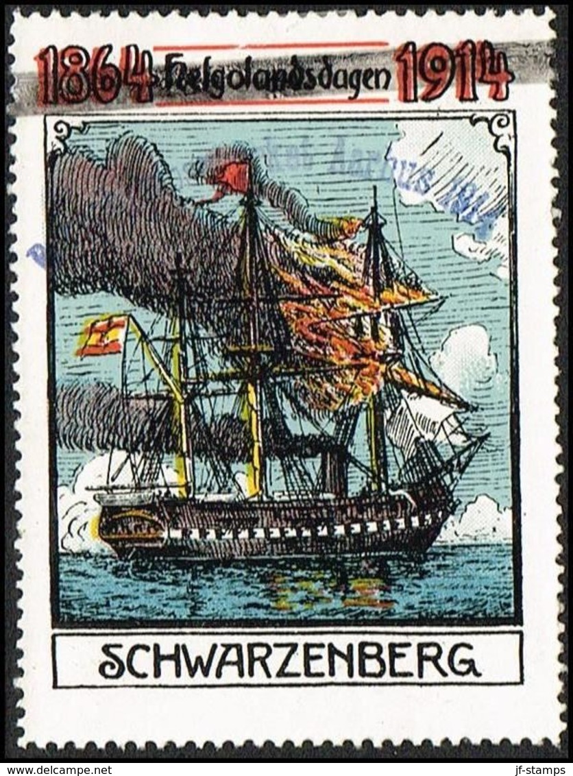 1914. 1864 HELGOLANDSDAGEN 1914.. SCHWARZENBERG. Børnehjemsmærket Aarhus 1914.. () - JF305325 - Heligoland (1867-1890)