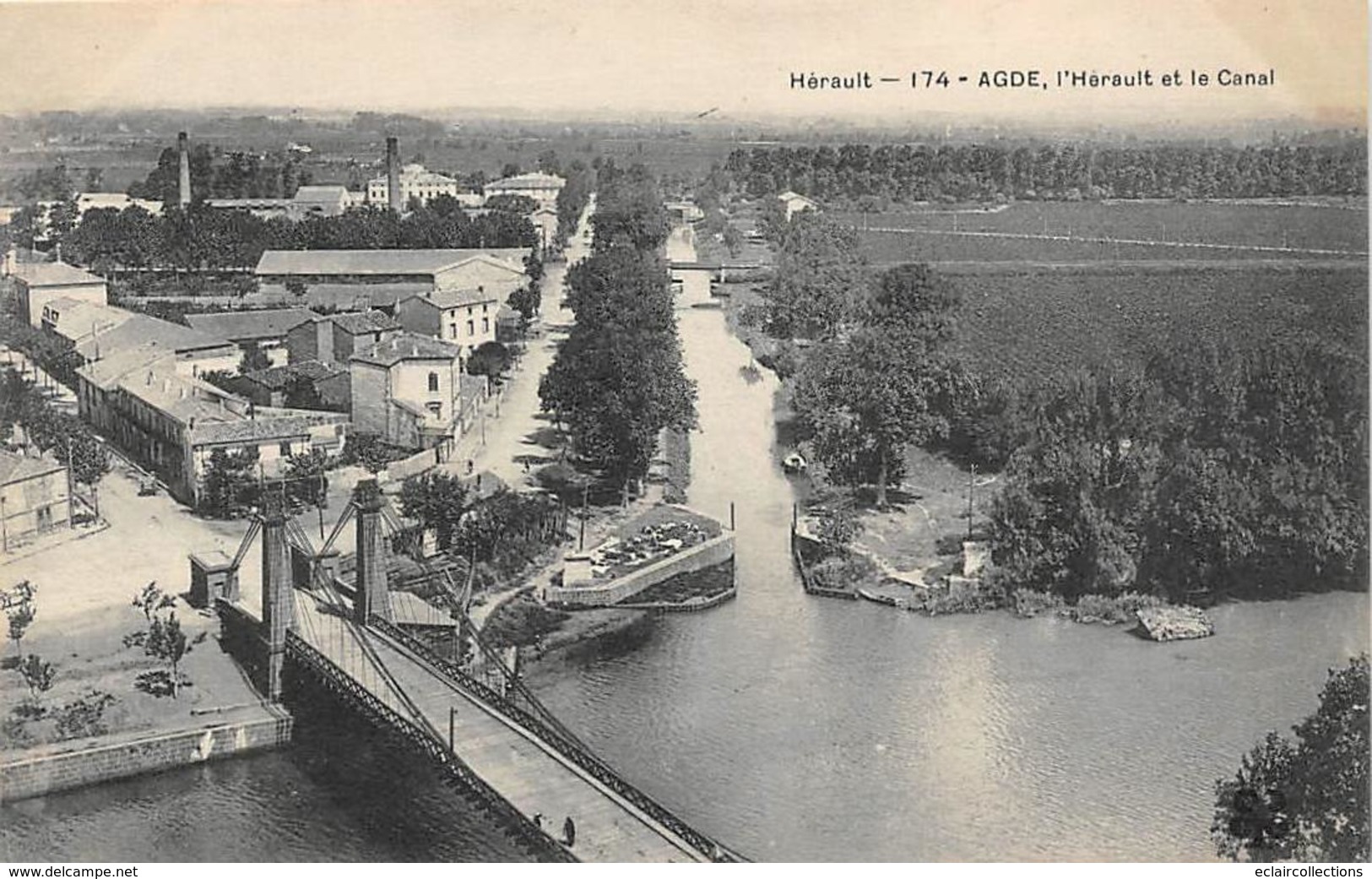 Agde                34               L'Hérault Et Le Canal        (Voir Scan) - Agde