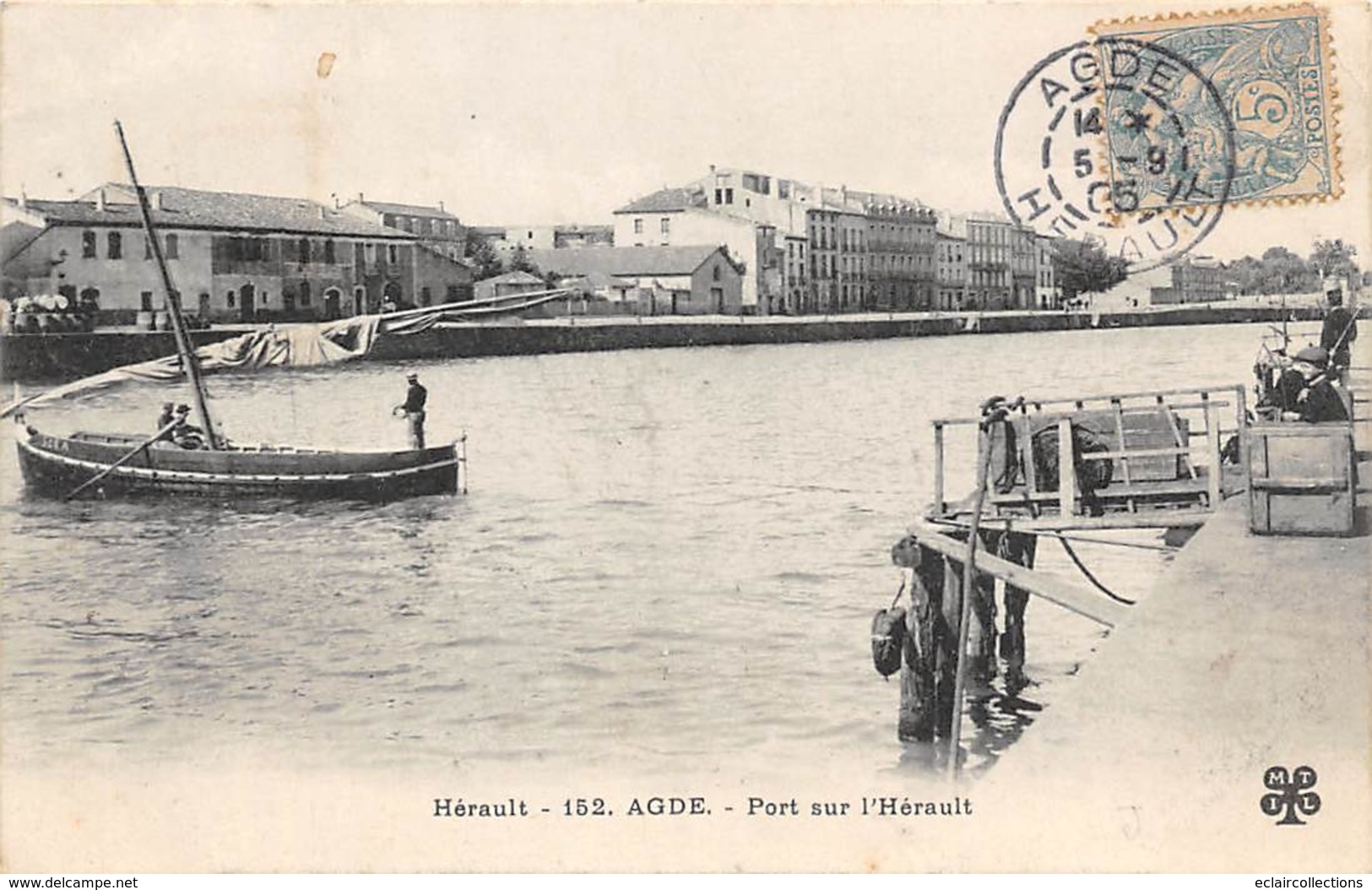 Agde                34            Port Sur L'Hérault       (Voir Scan) - Agde