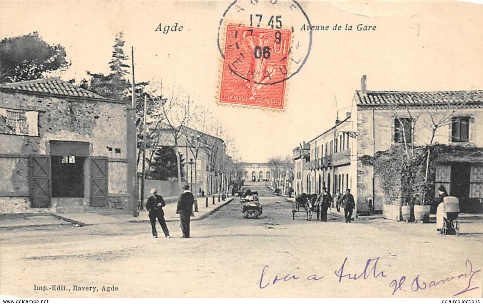 Agde                34           Avenue De La Gare          (Voir Scan) - Agde