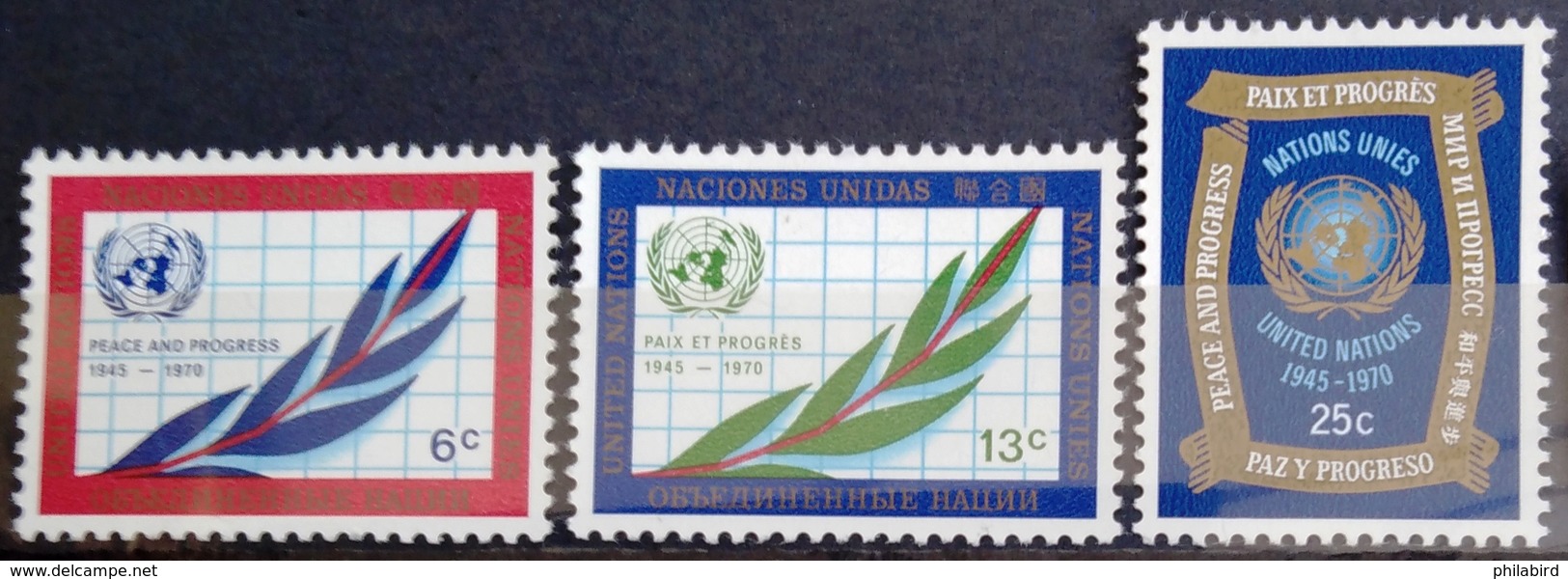 NATIONS-UNIS  NEW YORK                   N° 203/205                      NEUF** - Unused Stamps