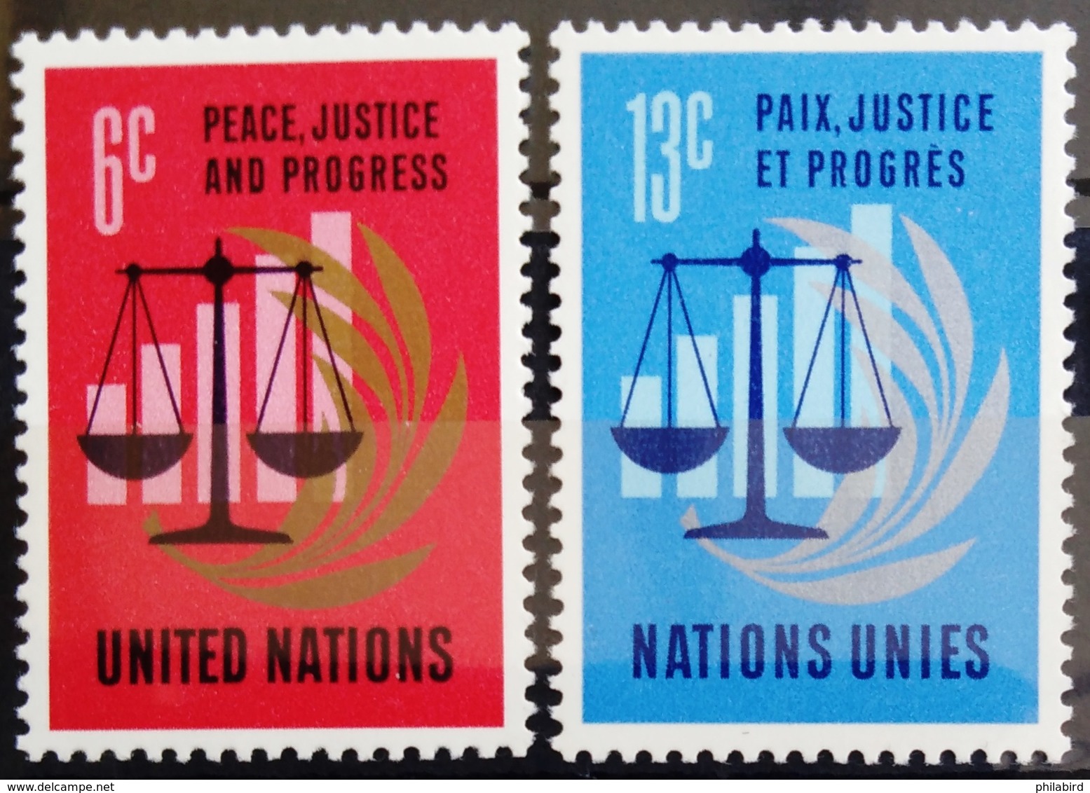 NATIONS-UNIS  NEW YORK                   N° 206/207                      NEUF** - Unused Stamps