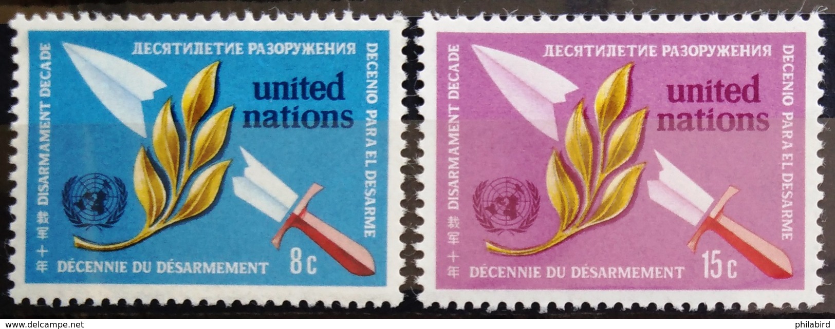 NATIONS-UNIS  NEW YORK                   N° 227/228                      NEUF** - Unused Stamps