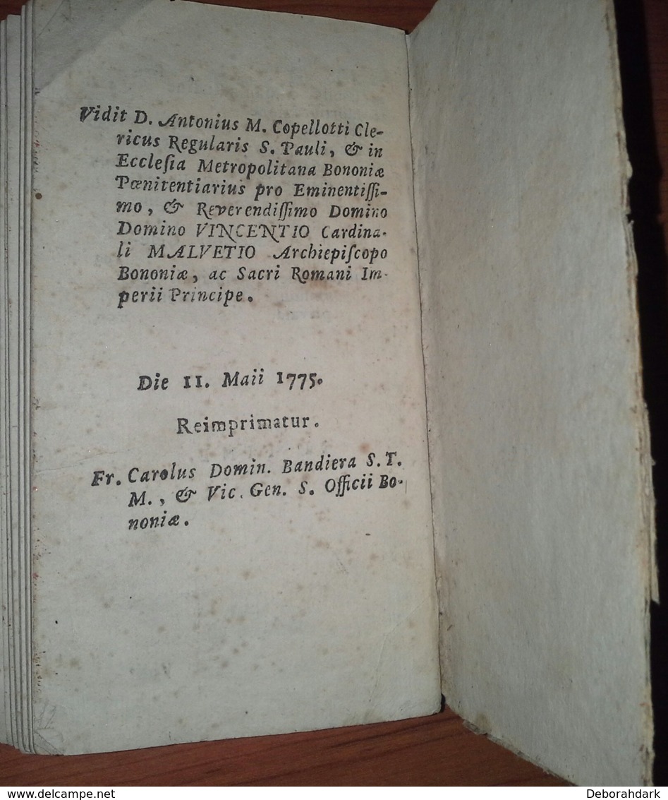 LIBRETTO PREGHIERE PER SACERDOTI ANNO 1775 - Libri Antichi