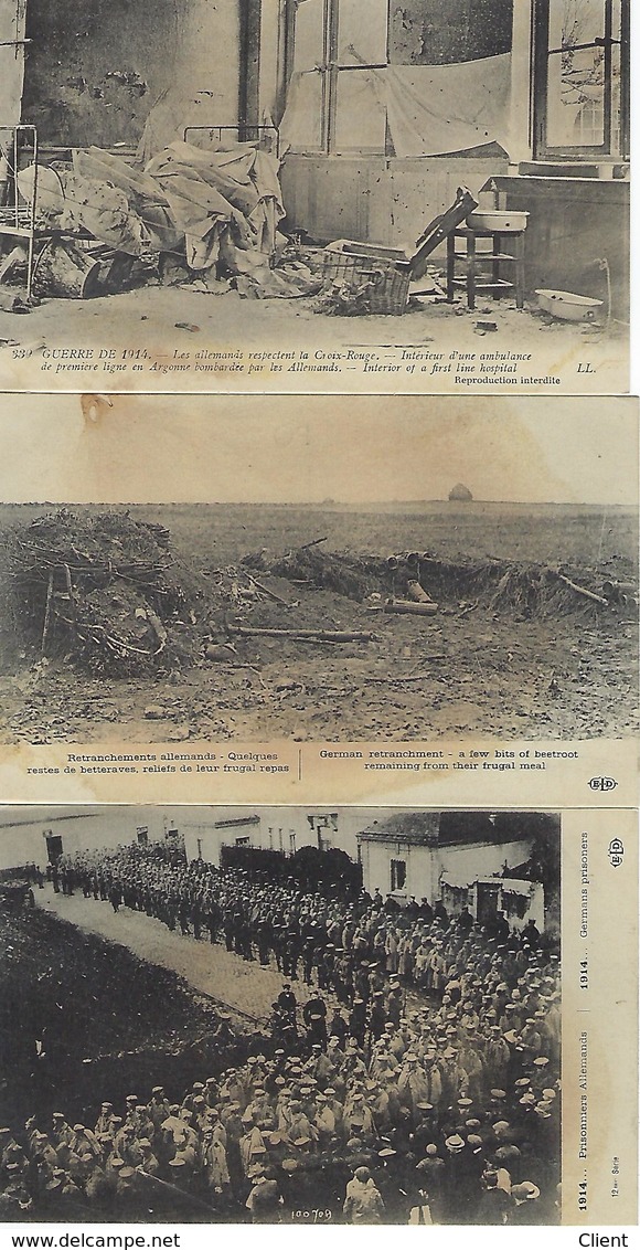 FRANCE - 3 Cartes Guerre 1914-1918 - Guerre 1914-18