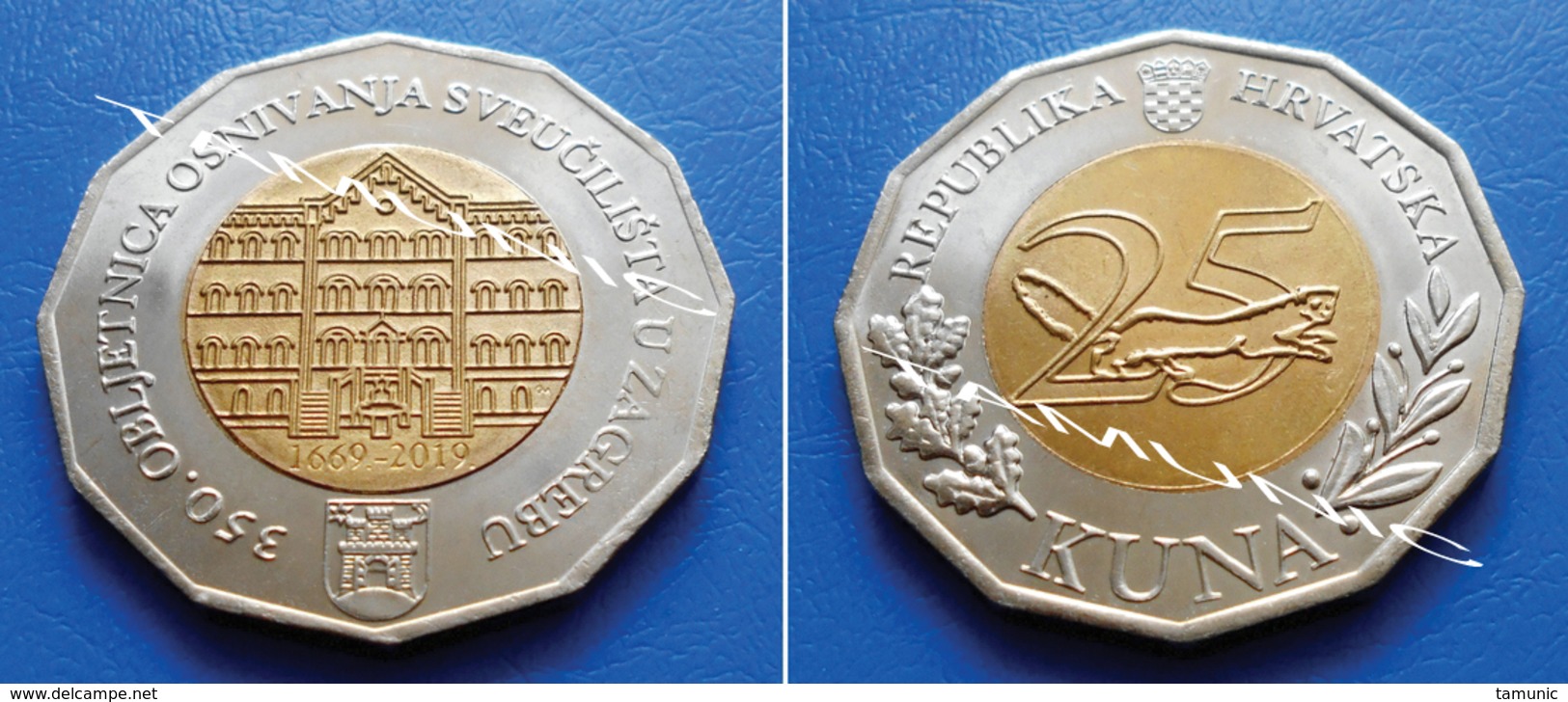 CROATIA 25 Kuna 2019 UNC BIMETAL - 350th ANNIVERSARY OF UNIVERSITY ZAGREB - Croatie