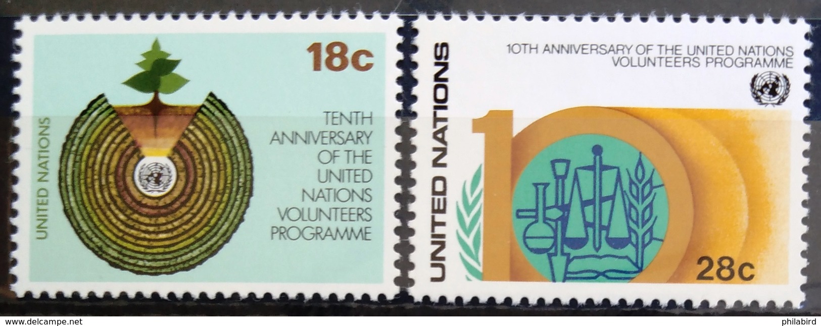 NATIONS-UNIS  NEW YORK                   N° 357/358                     NEUF** - Unused Stamps