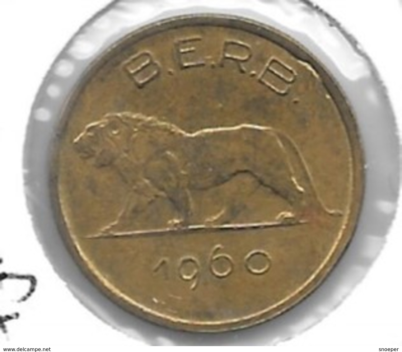 *belgian Congo Ruanda-burundi  1 Franc 1960  Km 1  Vf+ - 1951-1960: Baldovino I