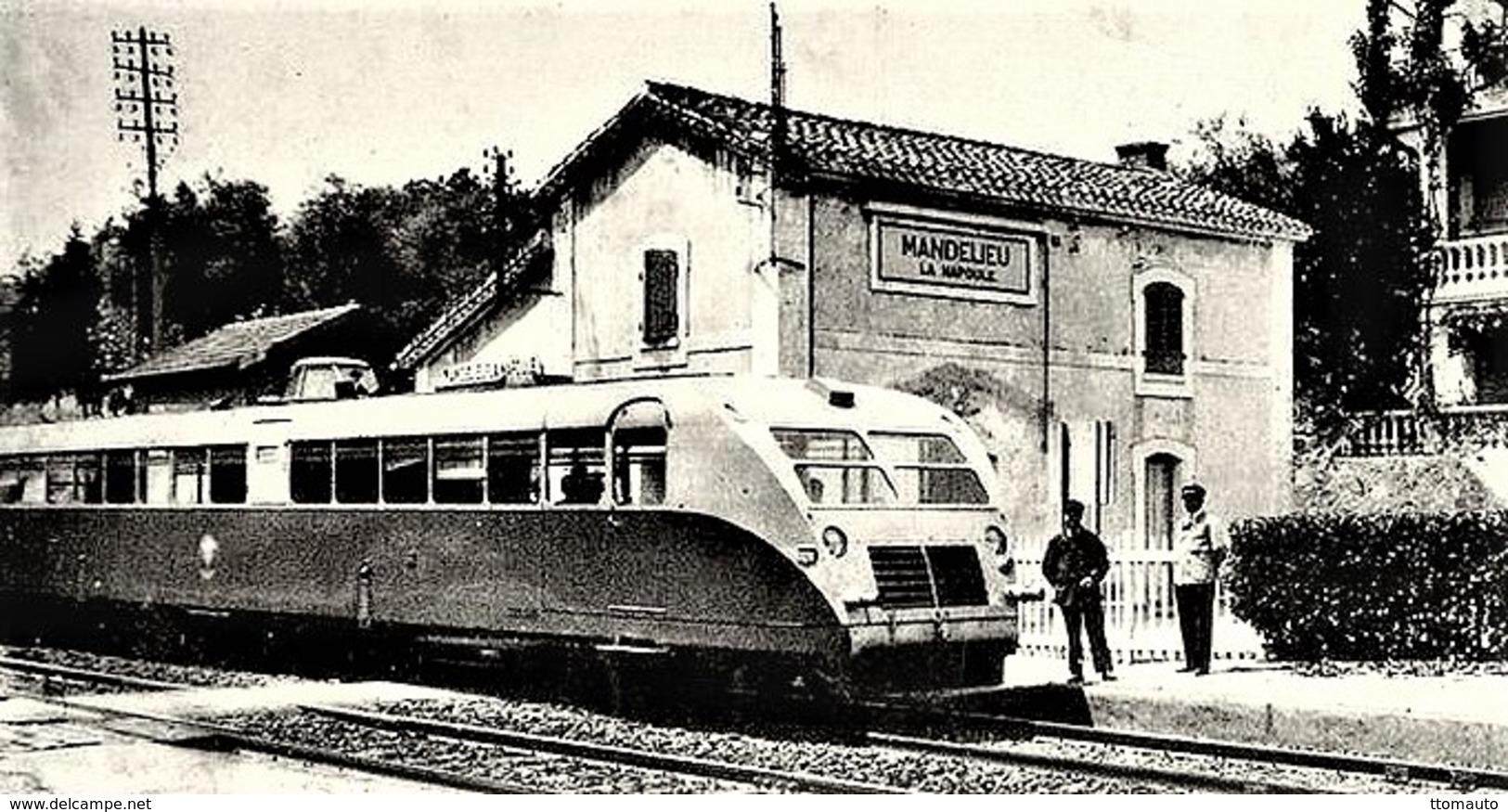 Autorail Bugatti  A  Mandelieu-La Napoule   -  15x10cms PHOTO - Trains