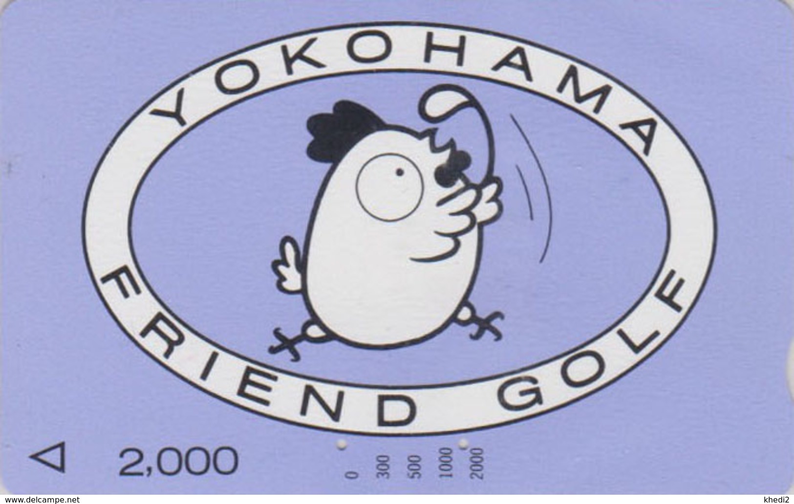 Carte Japon - Sport - YOKOHAMA FRIEND GOLF - Animal Oiseau - COQ 2000  - ROOSTER Bird Japan Prepaid Member's Card - 452 - Hühnervögel & Fasanen