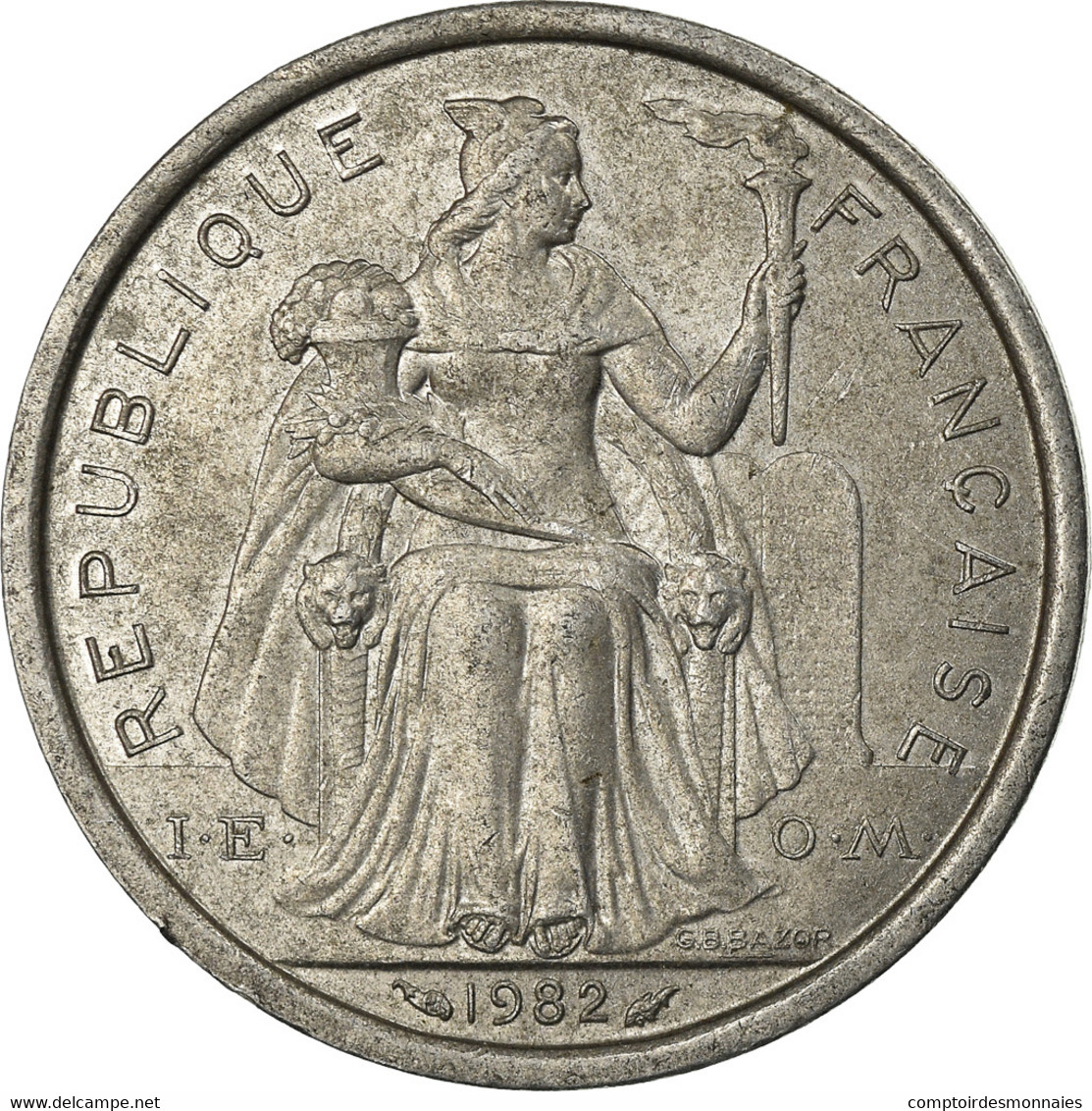 Monnaie, Nouvelle-Calédonie, 2 Francs, 1982, Paris, TTB, Aluminium, KM:14 - New Caledonia