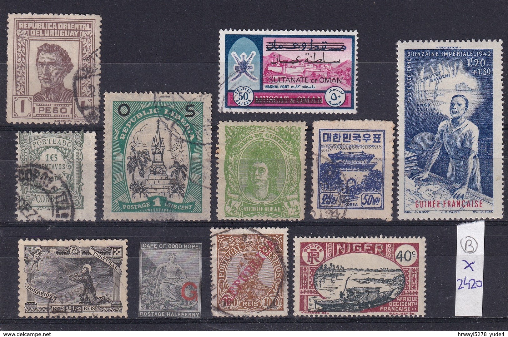 Small Selection Old Stamps, But All Damaged - Collections (sans Albums)